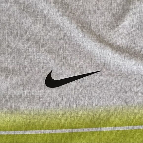 Men’s NIKE Dri-Fit Yellow Gray Stripe Polo Size XL - Picture 4 of 10